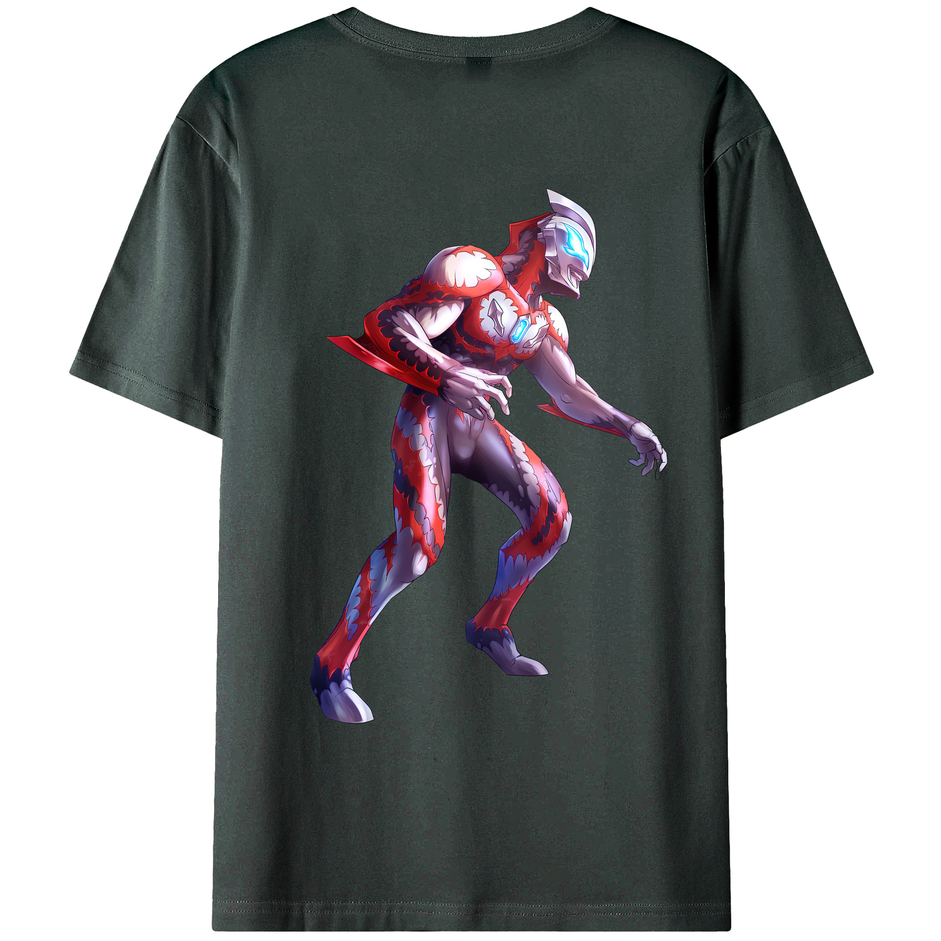 （画像用） ウルトラマン Ultraman 綿100％ メンズ半袖Tシャツ（バックプリント） 通気性
